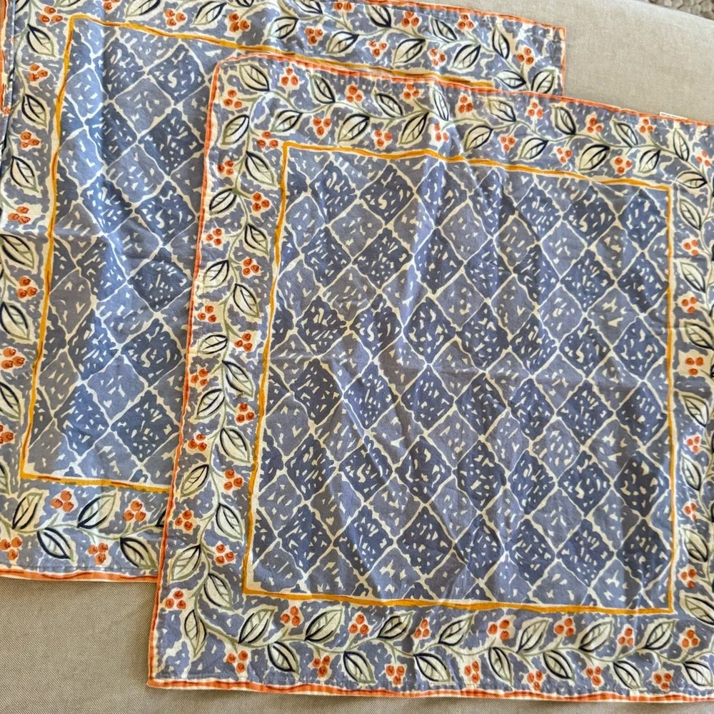Set of two Pottery Barn cotton napkins